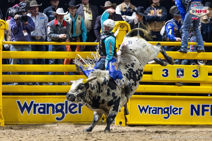 Letcher’s Mason Moody scores second-best bull ride of Round 9 at National Finals Rodeo 